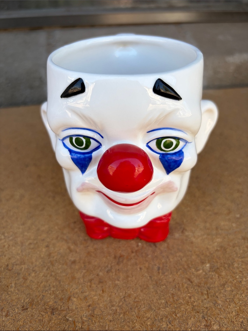 Taste setter by Sigma vintage Ceramic Clown Face Vase with Red mug cup